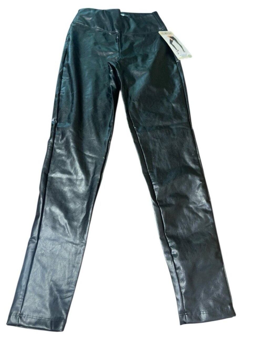 REWASH Women's Size Small Faux Leather Coated Black Legging